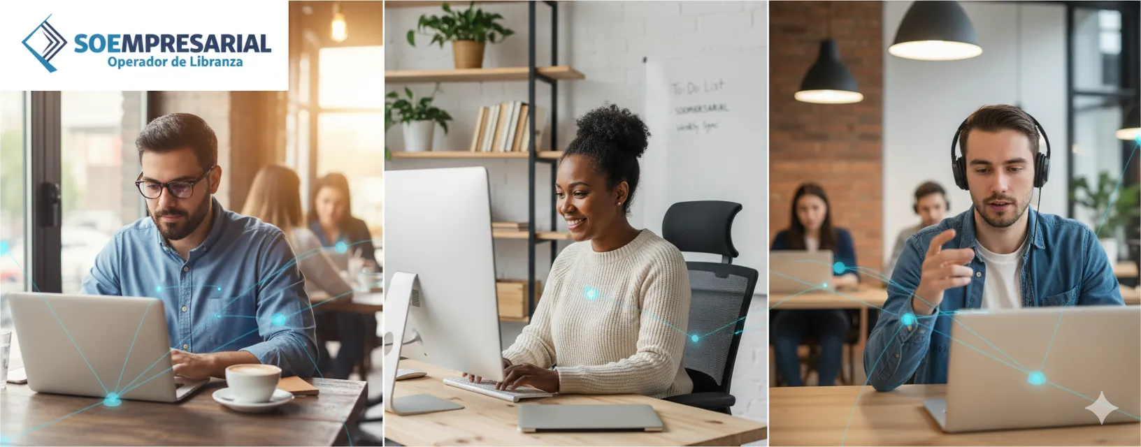 Profesional trabajando de forma independiente como asesor freelance en finanzas